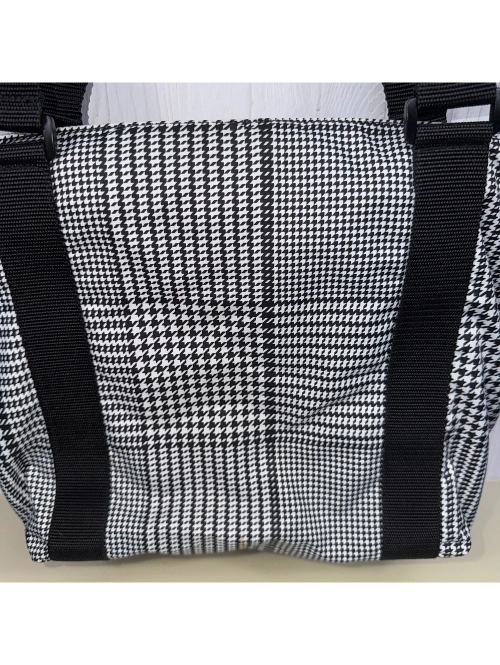 Lauren Ralph Lauren Houndstooth Plaid Tote Bag